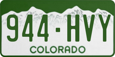 CO license plate 944HVY