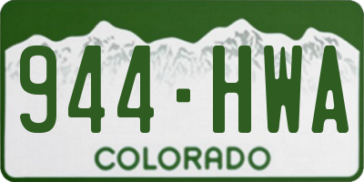 CO license plate 944HWA