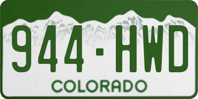 CO license plate 944HWD