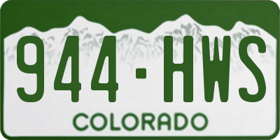 CO license plate 944HWS