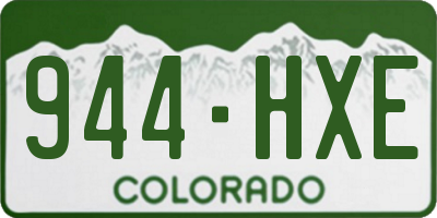CO license plate 944HXE