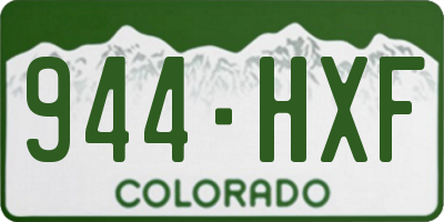 CO license plate 944HXF