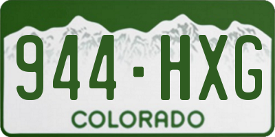 CO license plate 944HXG