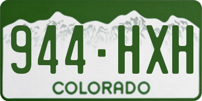 CO license plate 944HXH