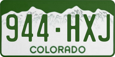 CO license plate 944HXJ
