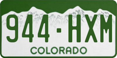 CO license plate 944HXM