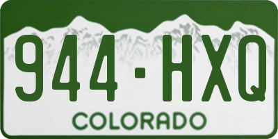 CO license plate 944HXQ