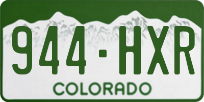 CO license plate 944HXR