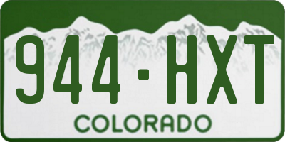 CO license plate 944HXT