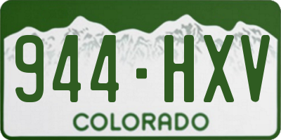 CO license plate 944HXV