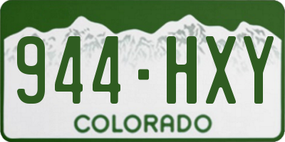 CO license plate 944HXY