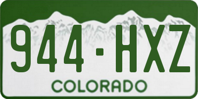 CO license plate 944HXZ