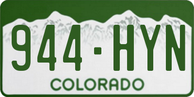 CO license plate 944HYN