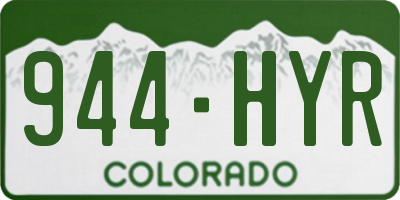 CO license plate 944HYR