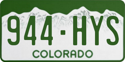 CO license plate 944HYS