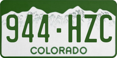 CO license plate 944HZC