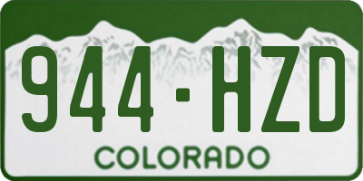 CO license plate 944HZD