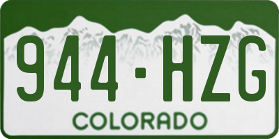 CO license plate 944HZG