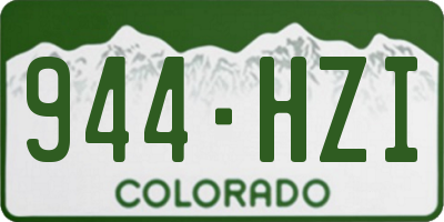 CO license plate 944HZI