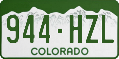 CO license plate 944HZL