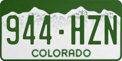 CO license plate 944HZN