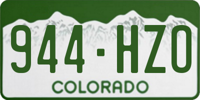 CO license plate 944HZO