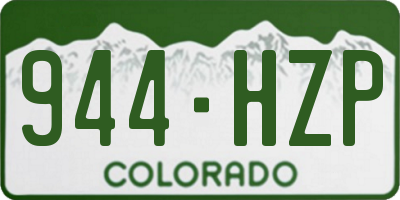 CO license plate 944HZP