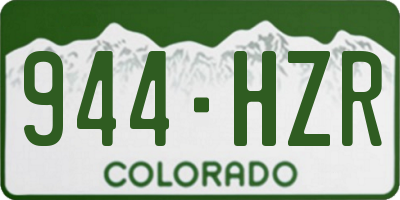 CO license plate 944HZR