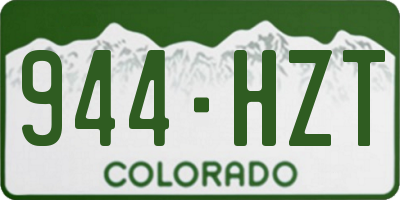 CO license plate 944HZT