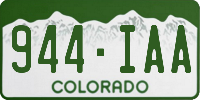 CO license plate 944IAA