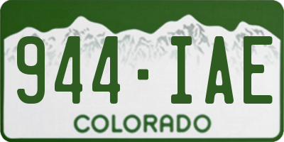 CO license plate 944IAE