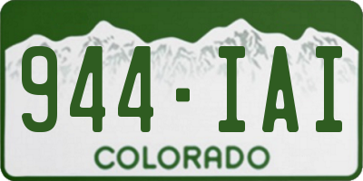 CO license plate 944IAI