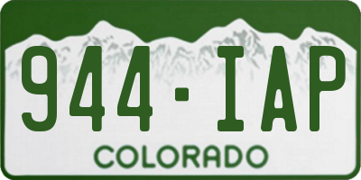 CO license plate 944IAP