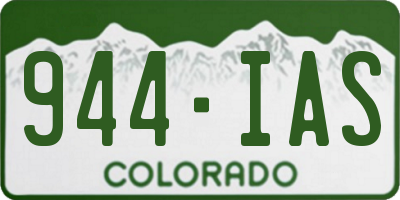 CO license plate 944IAS