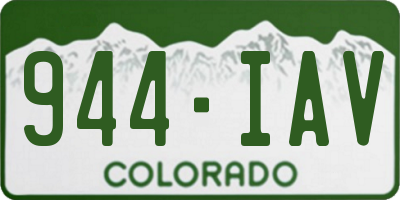 CO license plate 944IAV