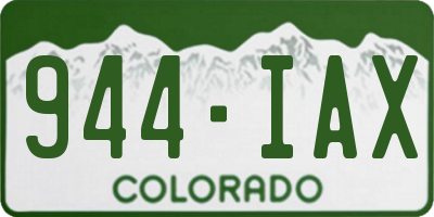 CO license plate 944IAX