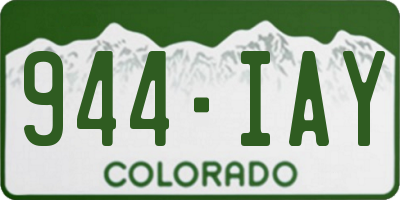 CO license plate 944IAY