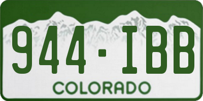 CO license plate 944IBB