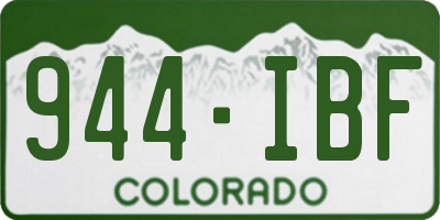 CO license plate 944IBF
