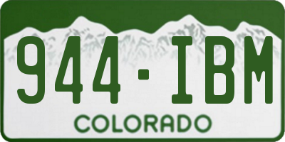CO license plate 944IBM