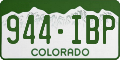 CO license plate 944IBP