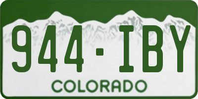 CO license plate 944IBY