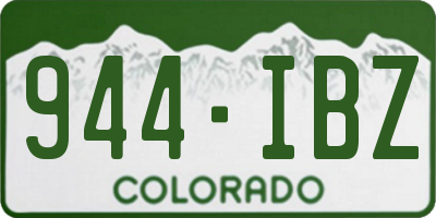 CO license plate 944IBZ