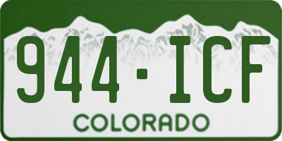 CO license plate 944ICF