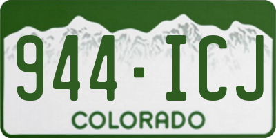 CO license plate 944ICJ