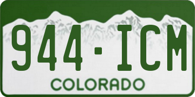 CO license plate 944ICM
