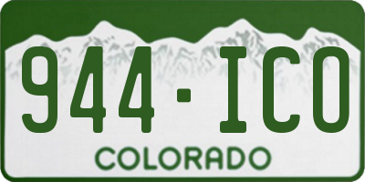 CO license plate 944ICO