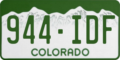 CO license plate 944IDF