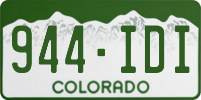 CO license plate 944IDI