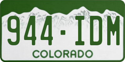 CO license plate 944IDM